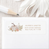 Boho fall pumpen return Address Label (Insitu)