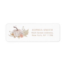 Boho fall pumpen return Address Label