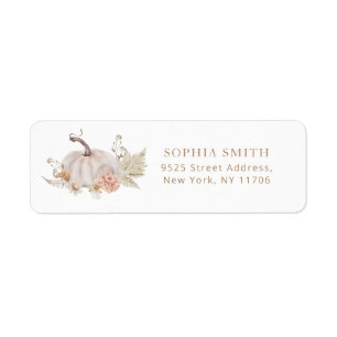 Boho fall pumpen return Address Label