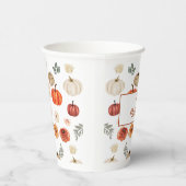 Boho Fall Pumpkin Baby Dusche Pappbecher (Rechts)