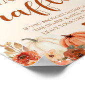 Boho Fall Pumpkin Baby Duschkabine Windeln Raffle Poster (Ecke)