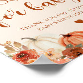 Boho Fall Pumpkin Books for Baby Shooting Sign Poster (Ecke)