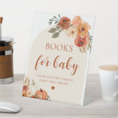 Boho Fall Pumpkin Books for Baby Shooting Sign Sockelschild (In SItu)