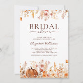 Boho Fall Pumpkin Brautparty Einladung (Vorderseite)