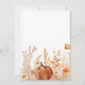 Boho Fall Pumpkin Brautparty Einladung (Rückseite)