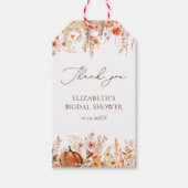 Boho Fall Pumpkin Brautparty Geschenkanhänger (Vorderseite)