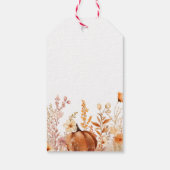 Boho Fall Pumpkin Brautparty Geschenkanhänger (Rückseite)