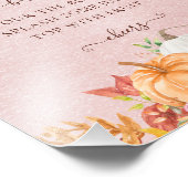 Boho Fall Pumpkin Brautparty Mimosa Bar Fotodruck (Ecke)