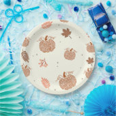 Boho Fall Pumpkin Brautparty Paper Teller (Party)