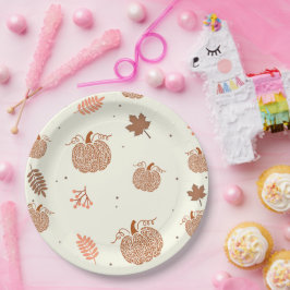 Boho Fall Pumpkin Brautparty Paper Teller