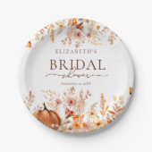 Boho Fall Pumpkin Brautparty Pappteller (Vorderseite)