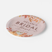 Boho Fall Pumpkin Brautparty Pappteller (Schrägansicht)