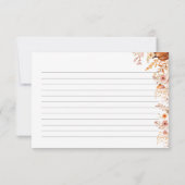 Boho fall Pumpkin Brautparty Rezept Card (Rückseite)