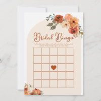 Boho Fall Pumpkin Bridal Bingo Brautparty Game