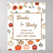 Boho Fall Pumpkin Bücher für Baby Poster (Vorne)