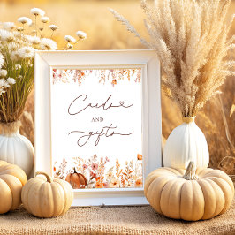 Boho Fall Pumpkin Cards und Geschenke Poster
