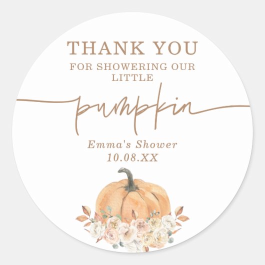 Boho Fall Pumpkin Danke, dass du Sticker hast (Vorderseite)