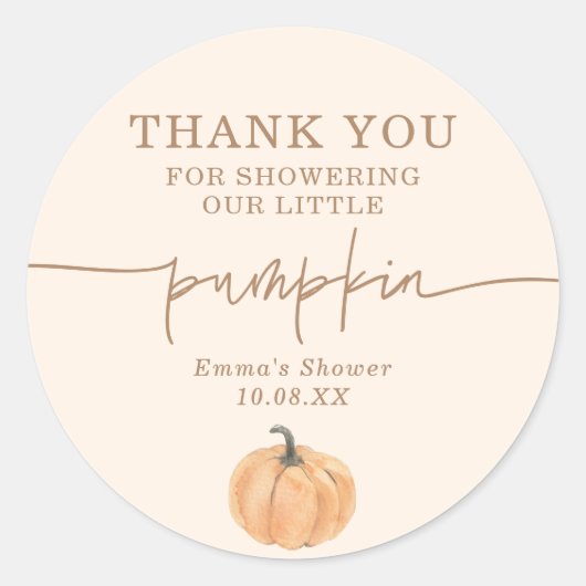 Boho Fall Pumpkin Danke, dass du Sticker hast (Vorderseite)