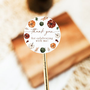 Boho Fall Pumpkin Danke, dass du Sticker hast