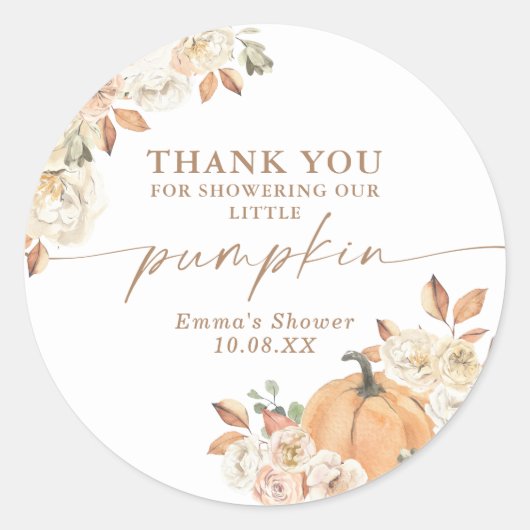 Boho Fall Pumpkin Danke, dass du Sticker hast (Vorderseite)