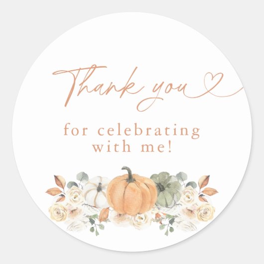 Boho Fall Pumpkin Danke, dass du Sticker hast (Vorderseite)