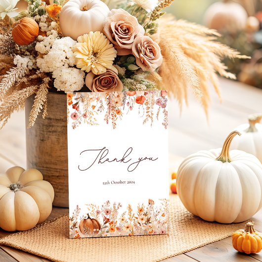 Boho Fall Pumpkin Dankeschön Karte