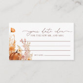 Boho Fall Pumpkin Date Night Ideas Begleitkarte (Vorderseite)