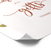 Boho fall pumpkin floral cards and gifts poster (Ecke)