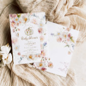 Boho Fall Pumpkin Girl Baby Shower Invitation Einladung