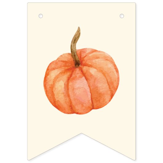 Boho Fall Pumpkin Happy Birthday Wimpelkette (Erste Fahne)