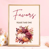 Boho Fall Pumpkin Lieblings-Kinderdusche Poster