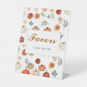 Boho Fall Pumpkin Lieblings-Kinderdusche Sockelschild (Vorderseite)