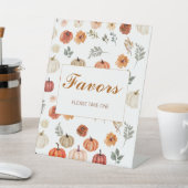 Boho Fall Pumpkin Lieblings-Kinderdusche Sockelschild (In SItu)