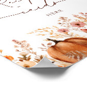 Boho Fall Pumpkin Verlasse hier Ihre Rezept-Karte Poster (Ecke)