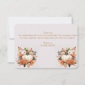 Boho Fall Pumpkin Vielen Dank Dankeskarte (Rückseite)