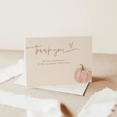 Boho Fall Pumpkin Vielen Dank Karte, Pink Baby Dus Dankeskarte