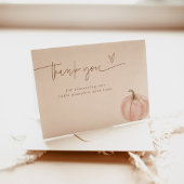 Boho Fall Pumpkin Vielen Dank Karte, Pink Baby Dus Dankeskarte