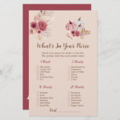 Boho Fall Pumpkin What's In Your Purse Bridal Game (Vorne/Hinten)