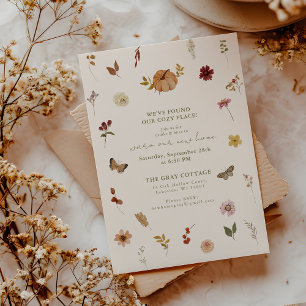 Boho Fall Pumpkin Wildblume Housewarming Einladung