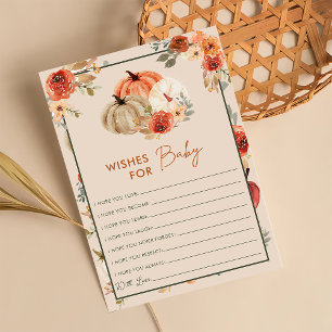 Boho Fall Pumpkin wünscht sich eine Babydusche Einladung
