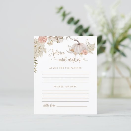 Boho Fall Rat und Wünsche der Eltern Karte (Stehend Vorderseite)