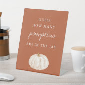 Boho Fall rät wie viele Pumpkins Baby Dusche Sockelschild (In SItu)