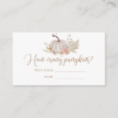 Boho Fall Rate, wie viele Kürbis Begleitkarte (Vorderseite)