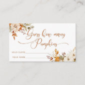 Boho Fall Rate, wie viele Kürbis Begleitkarte (Vorderseite)