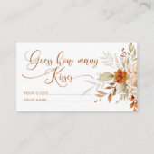 Boho Fall Rate, wie viele Küsse Bridgame Begleitkarte (Vorderseite)