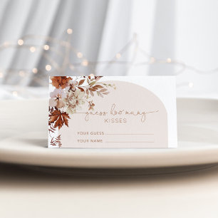 Boho Fall Rate, wie viele Küsse Bridgame Begleitkarte