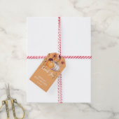 Boho Fall rost orange bordeauxrote Blätter Geschenkanhänger (Mit Garn)