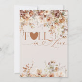 Boho Fall Rustic Chic Brautparty Einladung (Rückseite)