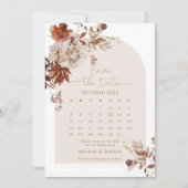 Boho Fall Rustic Save the Date Einladung (Vorderseite)