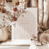 Boho Fall Rustic Save the Date Einladung